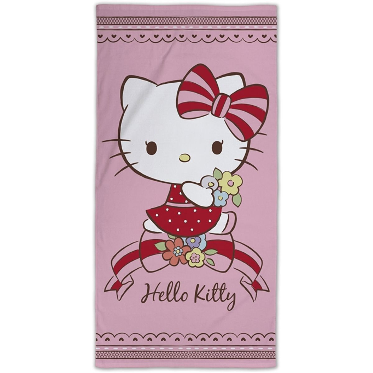 Badehåndklæde Hello Kitty - 70x140 cm - 100% Bomuld