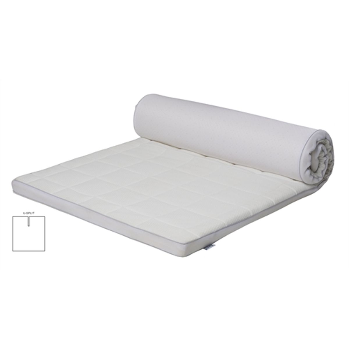 Latex U-split topmadras - 180x200 cm - 5 cm høj - Latex & naturlatex - Zen sleep topmadras til elevationsseng