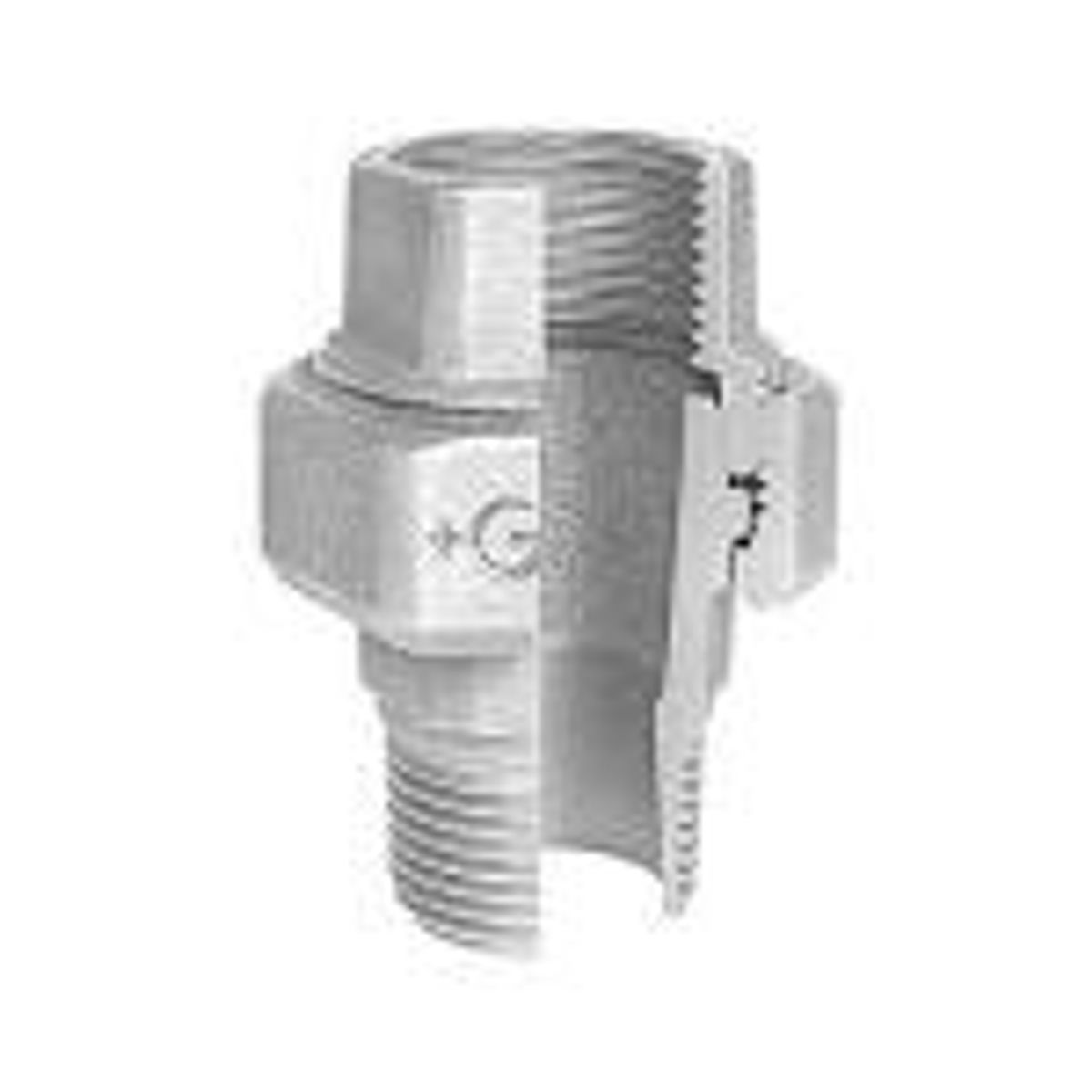 Georg Fischer union galvaniseret 1/2'' muffe-nippel