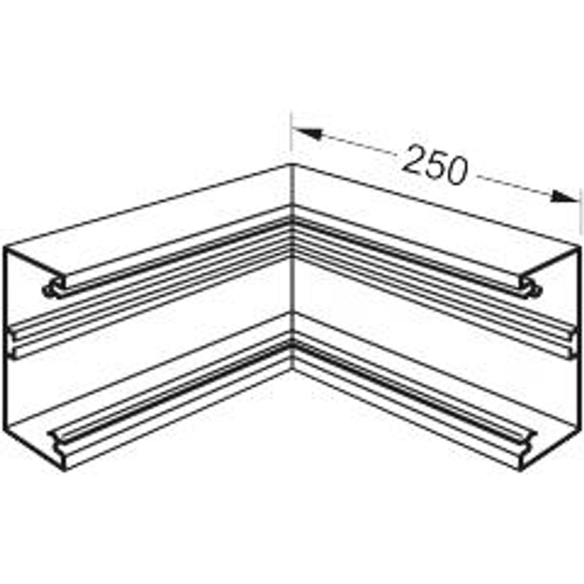 Tehalit Indvendig hjørne t/BRA70132 alu kabelkanal, (68x130mm)