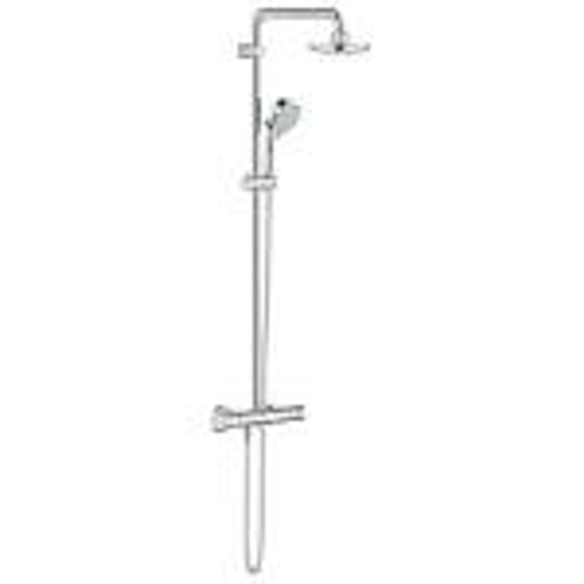 GROHE New Tempesta Cosmopolitan 160 Brusesystem med termostat til vægmontering. Krom