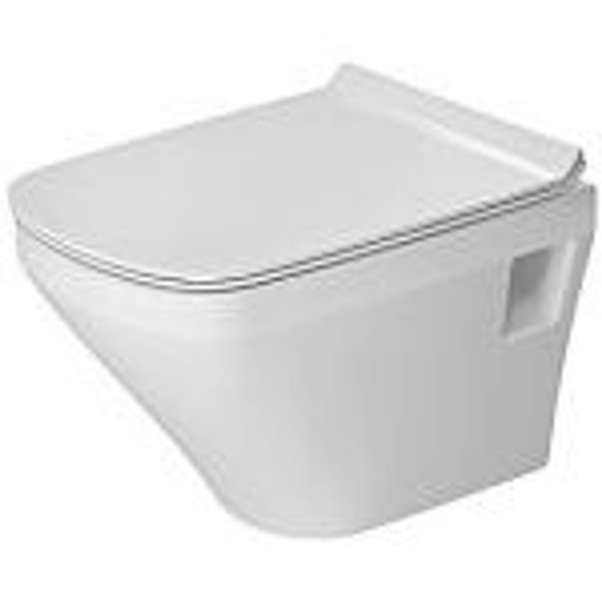 Duravit DuraStyle compact vægtoilet 48x37cm, lukket skyllerand og WonderGliss, bolteafstand 18cm