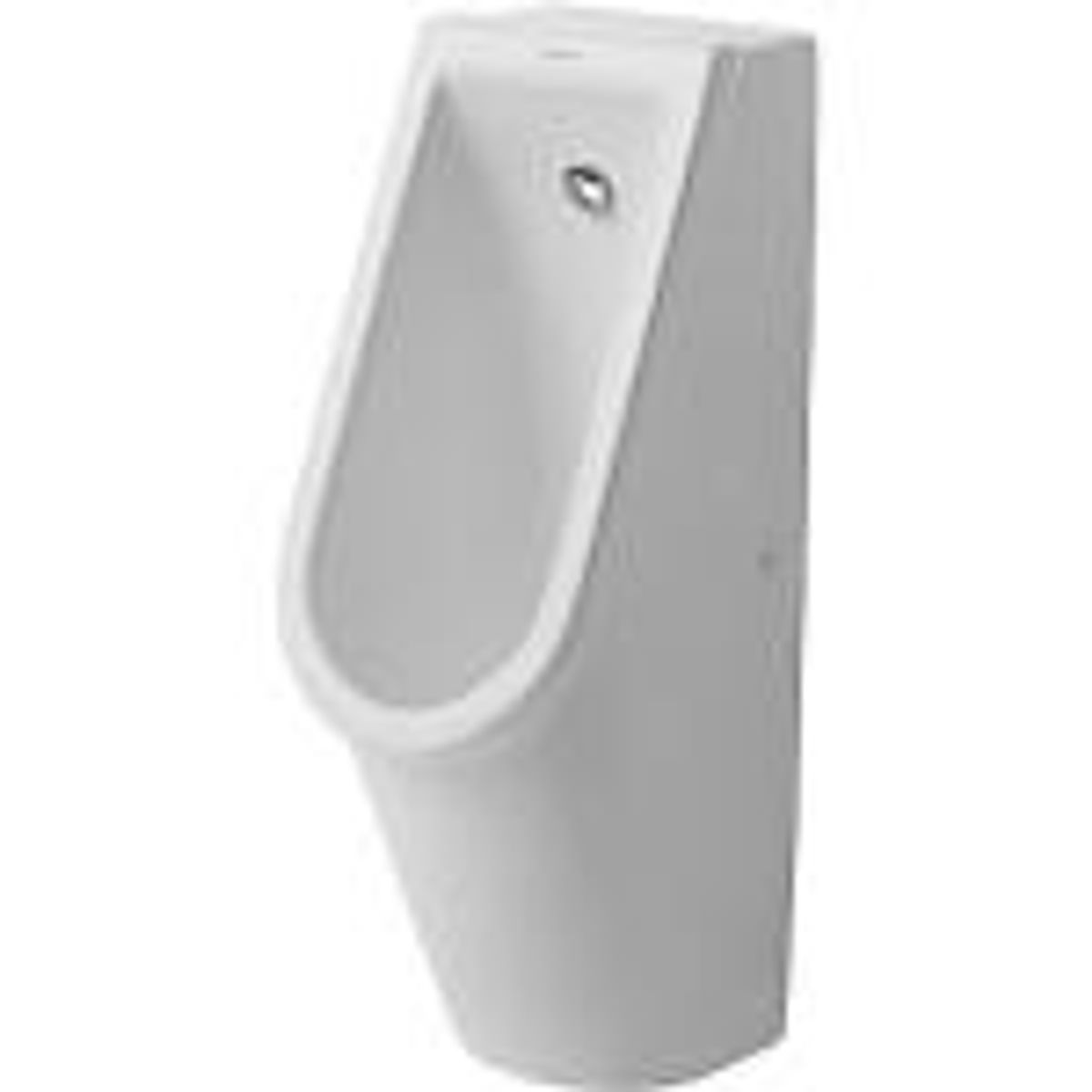 Duravit Starck 3 urinal vandtilslutning bagfra. Åben skyllerand. Wondergliss Hvid