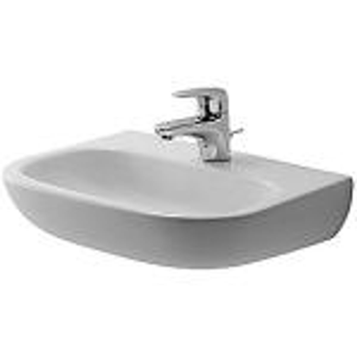 Duravit D-Code håndvask 450x340 mm medicinal uden hanehul og overløb