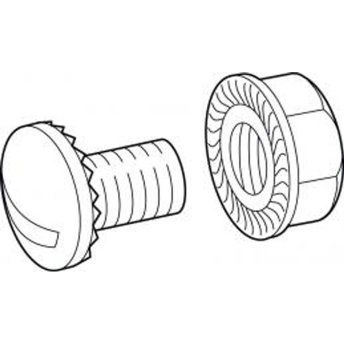 Skrue M6x10mm Rund Hoved Elfz.