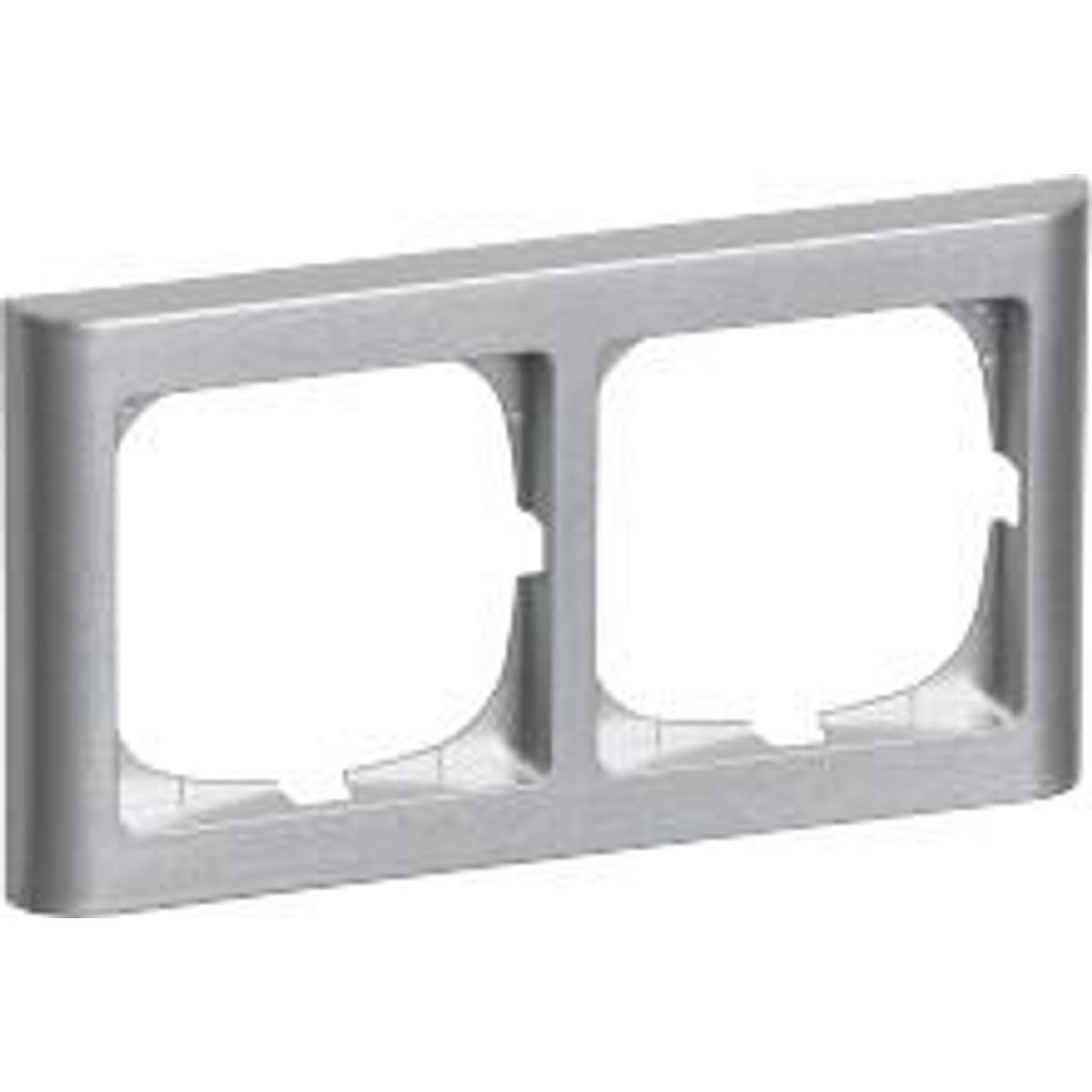 FUGA ® Softline Ramme 63 2 modul vandret dobbelt, stålmetallic