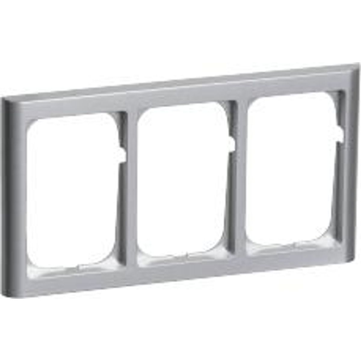 FUGA ® Softline Ramme 63 1,5 modul vandret tripel, stålmetallic