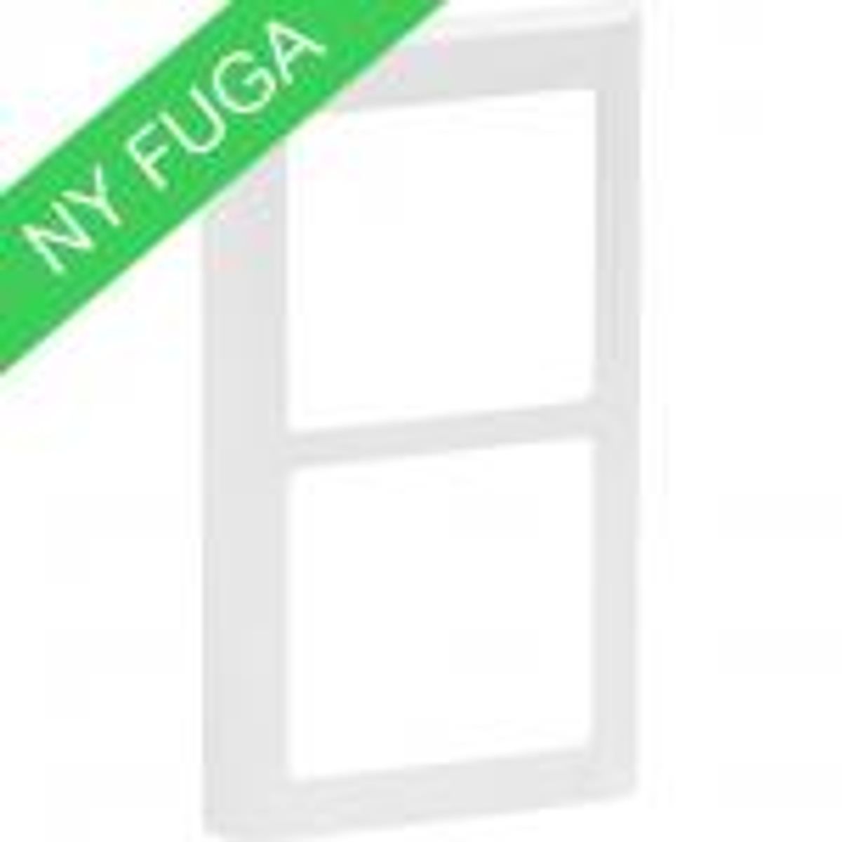 LK FUGA ® Design Ramme 63 Soft, 2x1 modul lodret, hvid