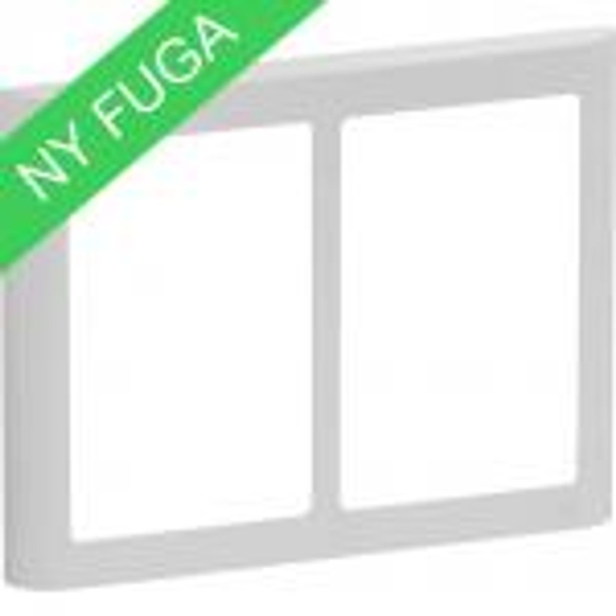 LK FUGA ® Design Ramme 63 Soft, 2x1,5 modul vandret, lysegrå