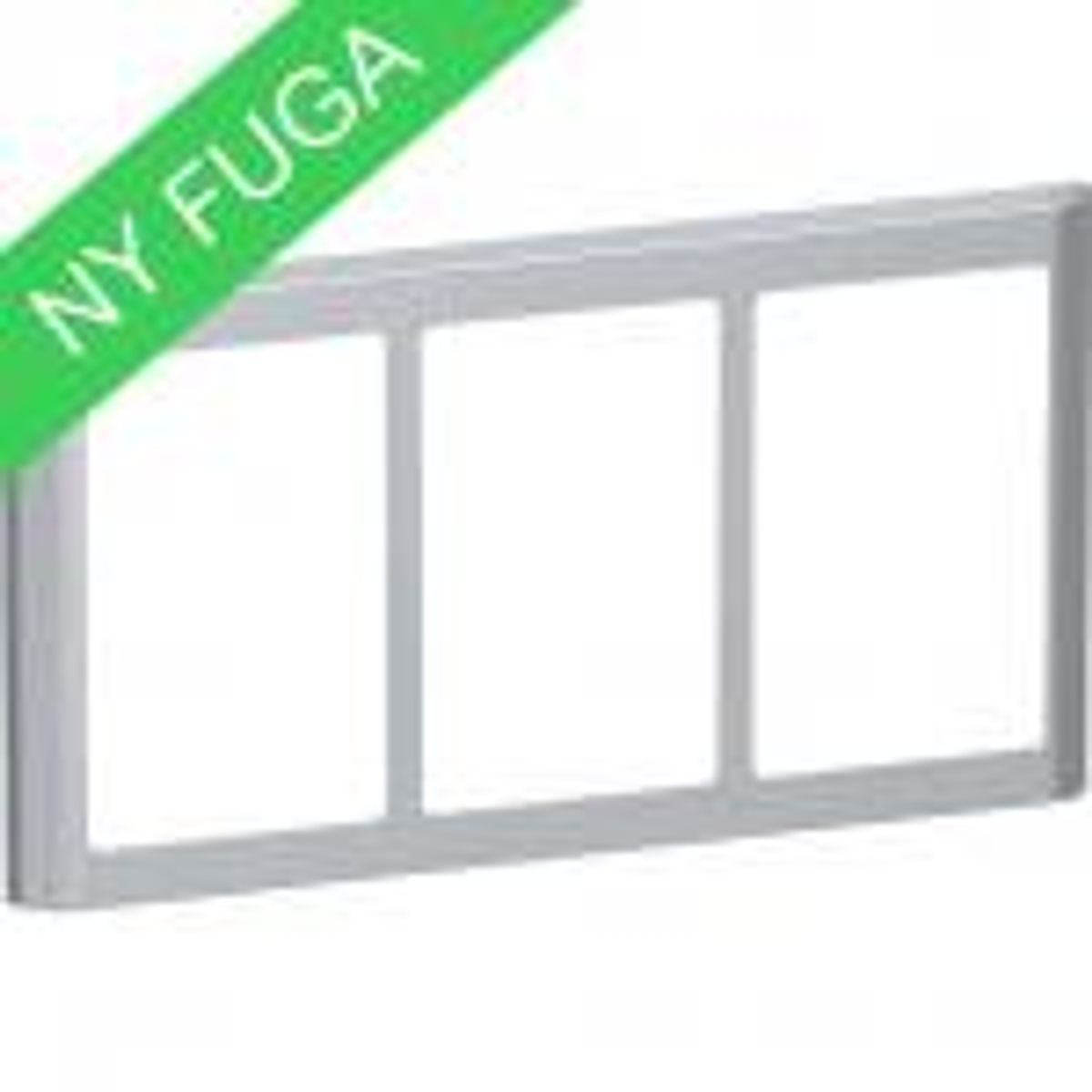 LK FUGA ® Design Ramme 63 Soft, 3x1,5 modul vandret, stålmetallic