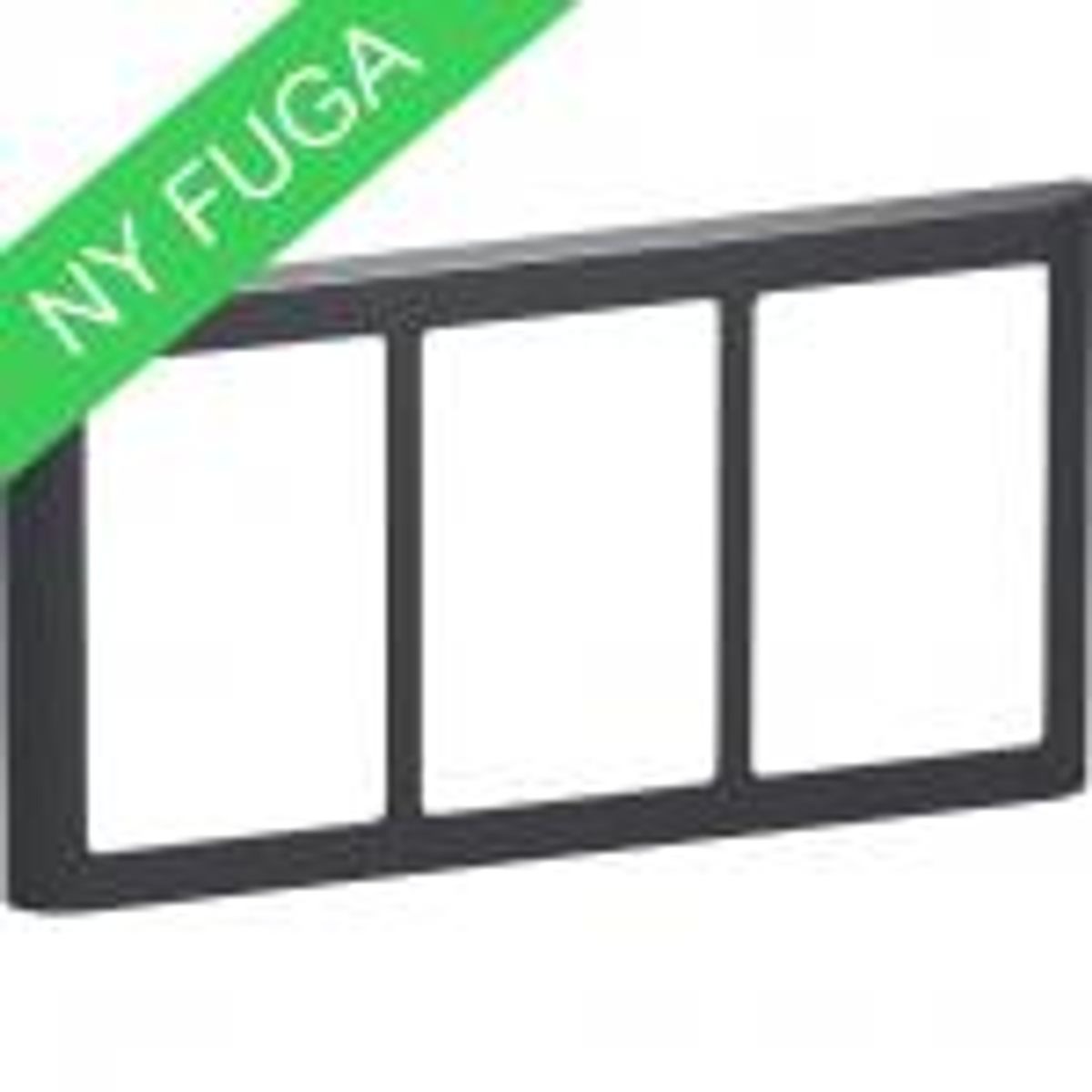 LK FUGA ® Design Ramme 63 Soft, 3x1,5 modul vandret, koksgrå