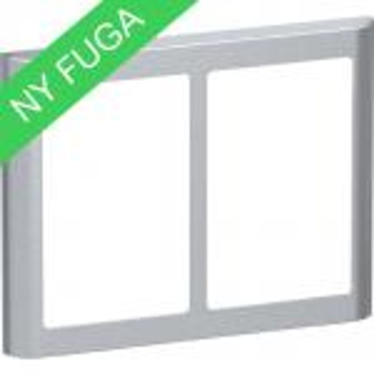 LK FUGA ® Design Ramme 63 Soft, 2x1,5 modul vandret, stålmetallic