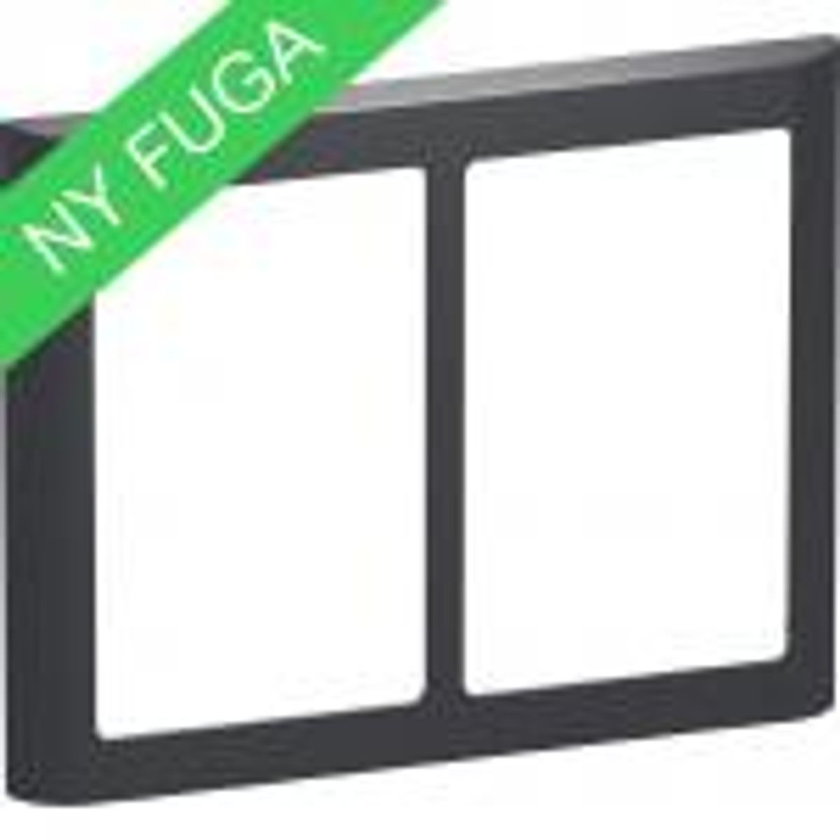 LK FUGA ® Design Ramme 63 Soft, 2x1,5 modul vandret, koksgrå