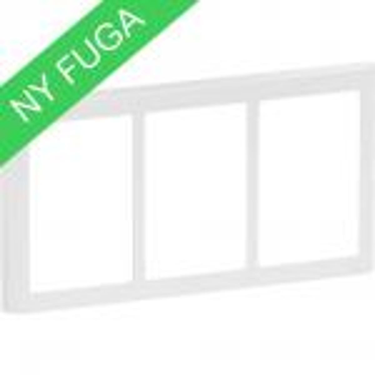 LK FUGA ® Design Ramme 63 Soft, 3x1,5 modul vandret, hvid