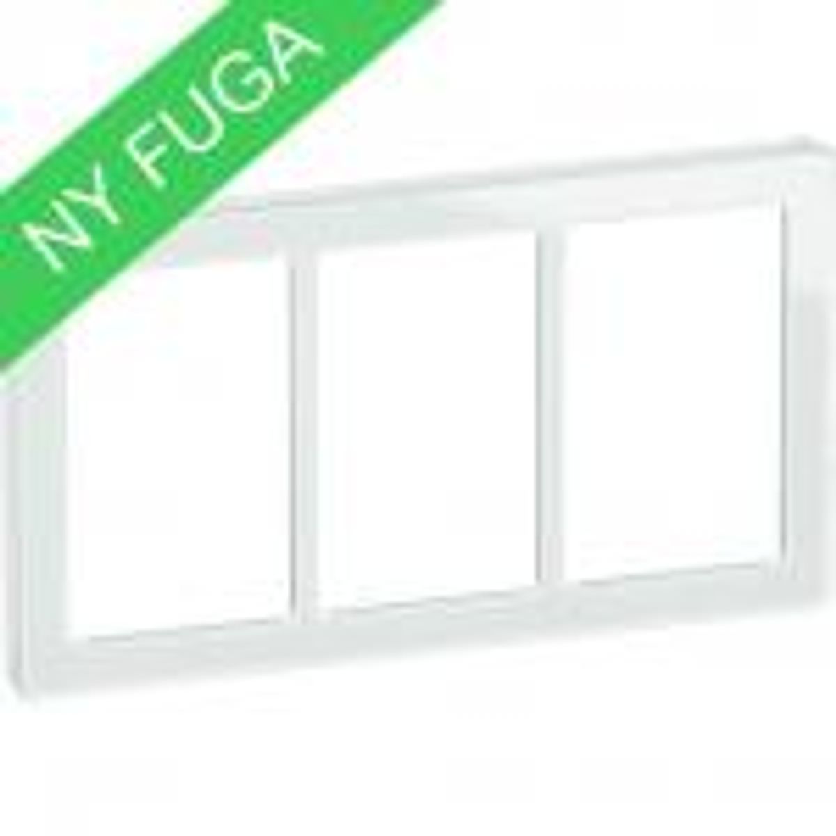 LK FUGA ® PURE Design Ramme glas 3x1,5 modul, hvid