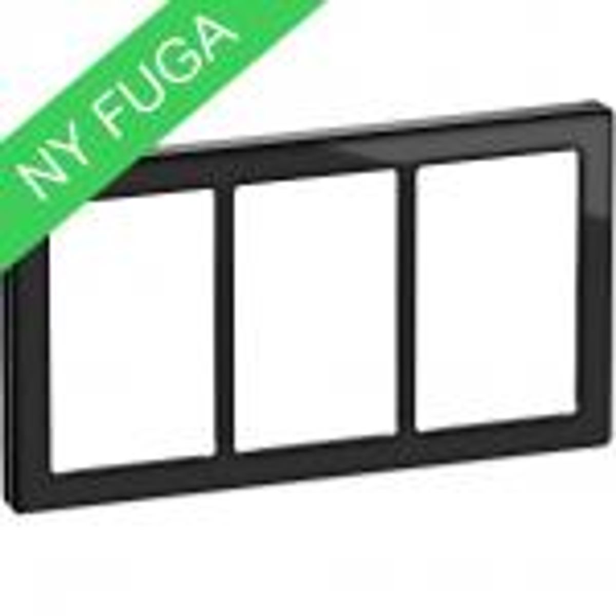 LK FUGA ® PURE Design Ramme glas 3x1,5 modul, sort