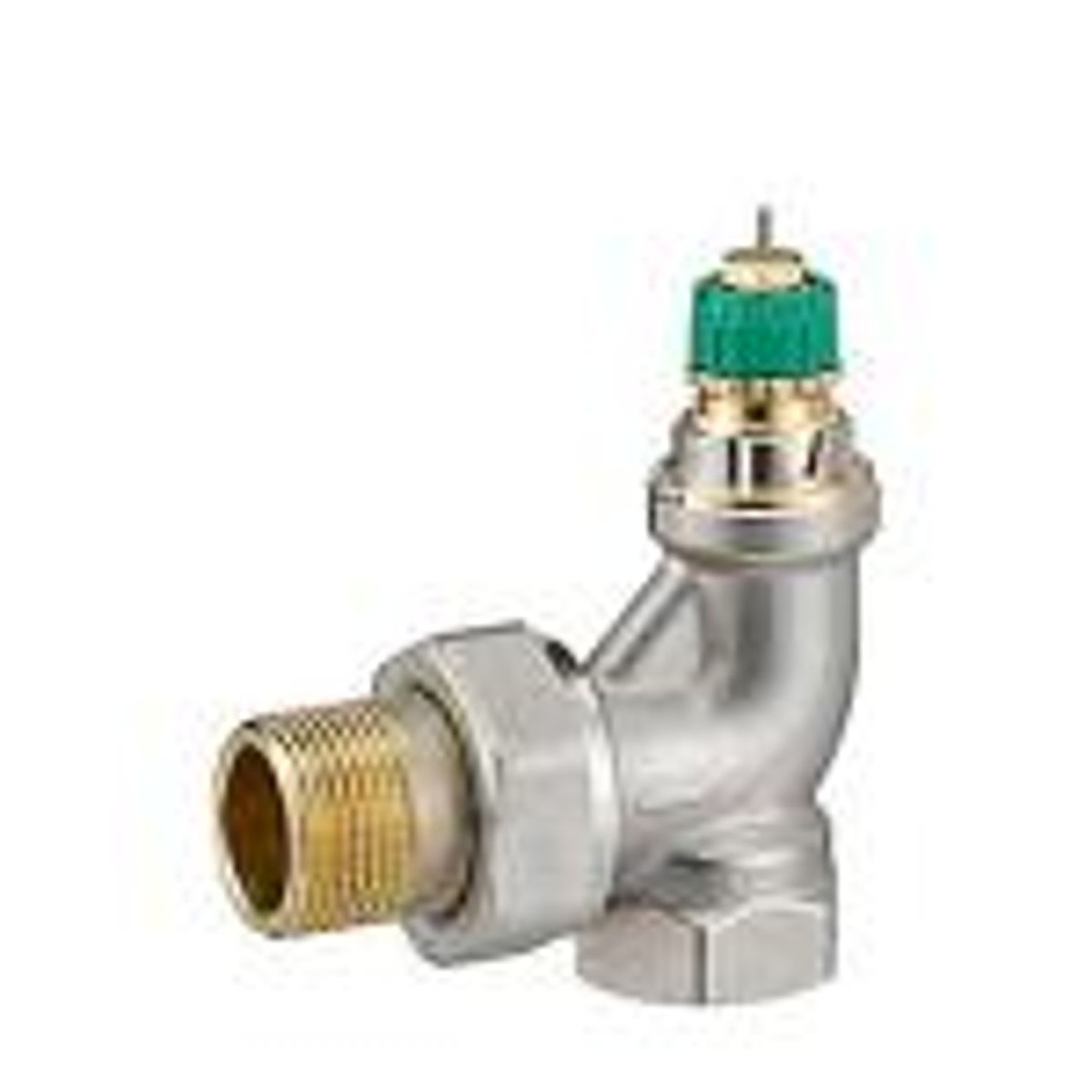 Danfoss RA-DV radiatorventil 3/4''. Vinkelløbende med indbygget trykregulator til 2-strengsanlæg, 013G7715