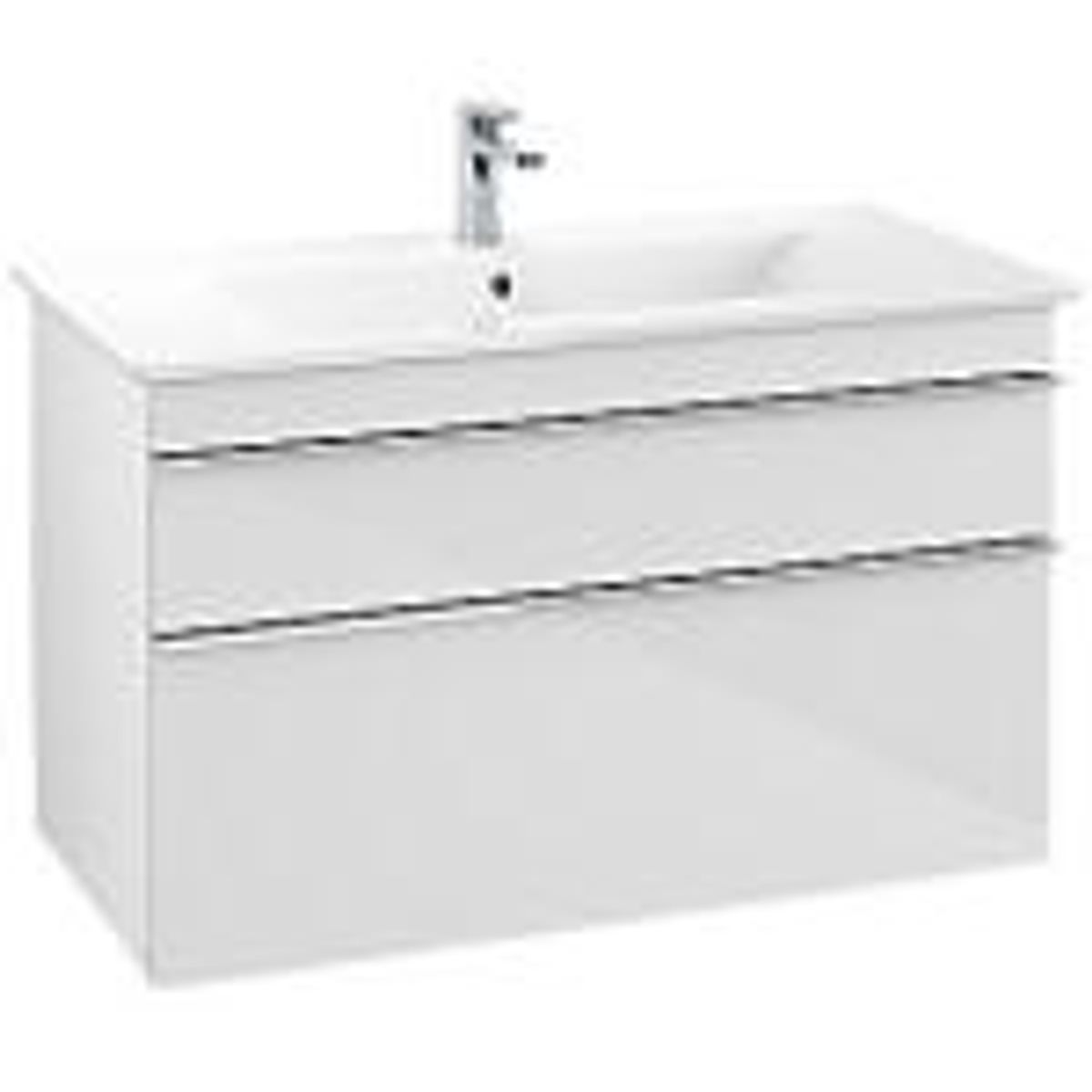 V&B Venticello vaskeskab 953x590x502mm med 2 skuffer Glossy White