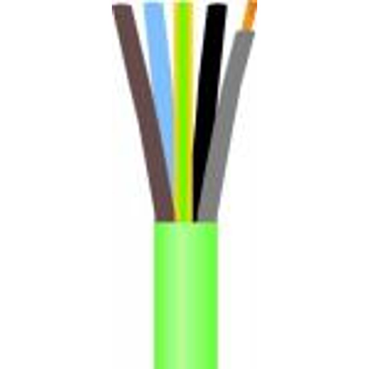 5G4 mm2 kabel Halogenfri, ø13,3 mm - Afmålt, stikledning - (til ladestander op til 11kw)