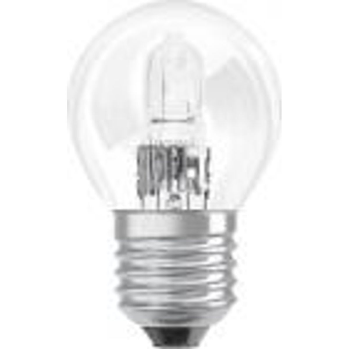 Halogenpære Ecoclassic, 28w E27 230v, klar, kronepære - dæmpbar (som Philips & Osram)