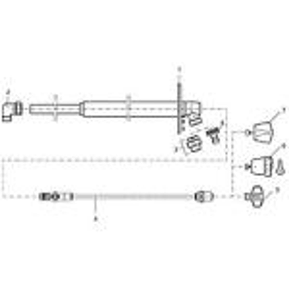 Mora garden ll komplet inderspindel 400mm (totallængde 480mm) t/Mora garden ii vvs nr. 743453544