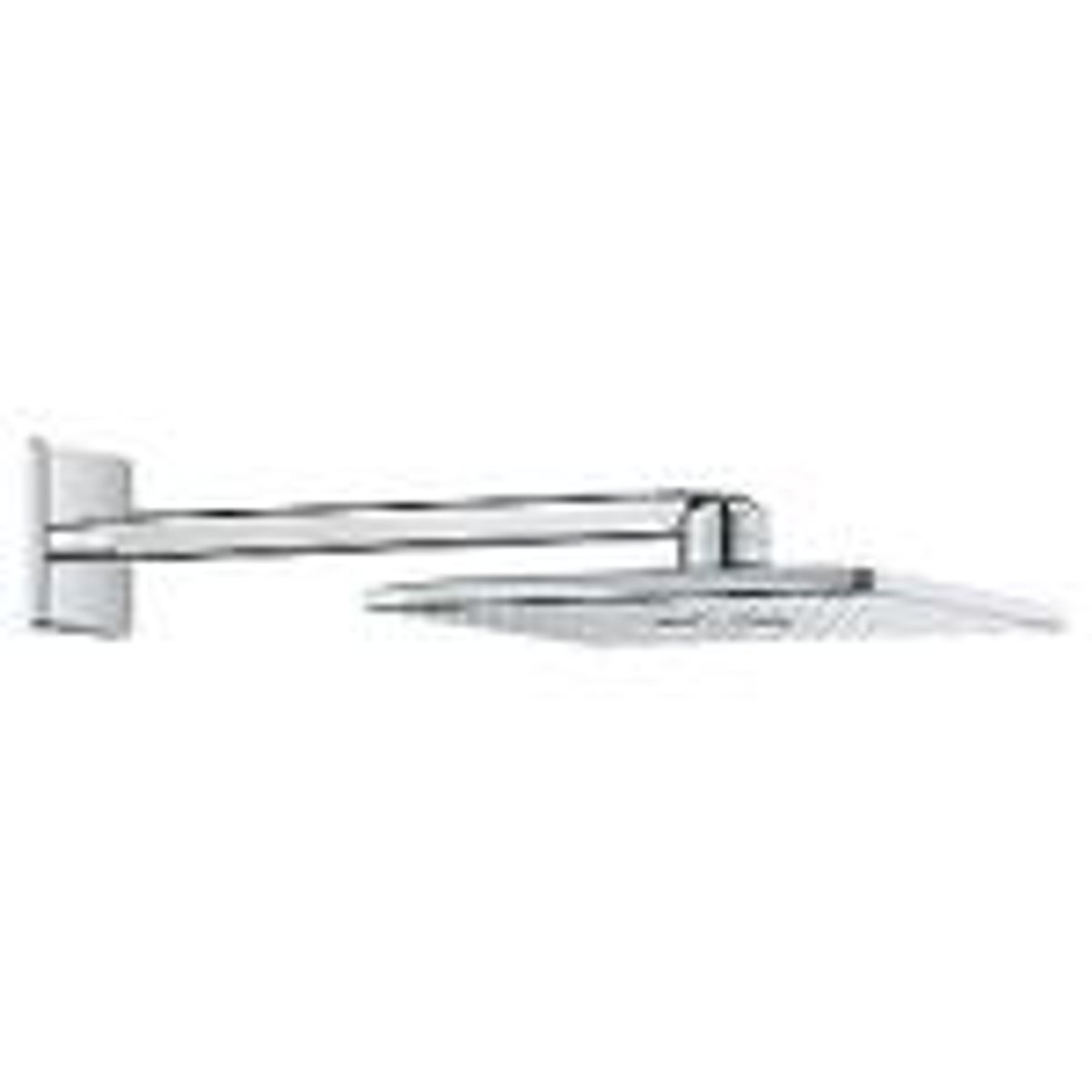 GROHE Rainshower Hovedbruser firkantet. Til indbygning 310 mm hoved, 400 mm stang, krom