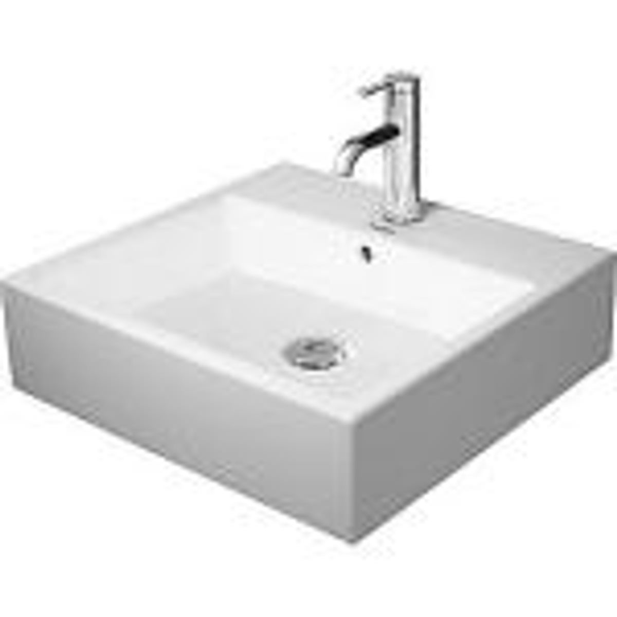 Duravit Vero Air vask 500x470 mm. Med hanehul, overløb og WonderGliss