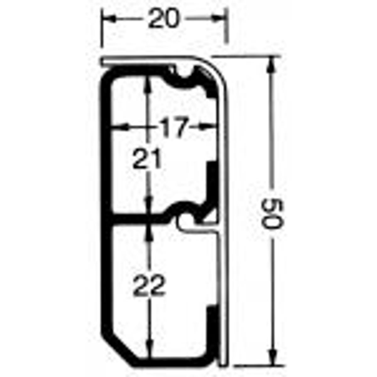 Fodpanel Sl20051 Perlehvid 20x50mm