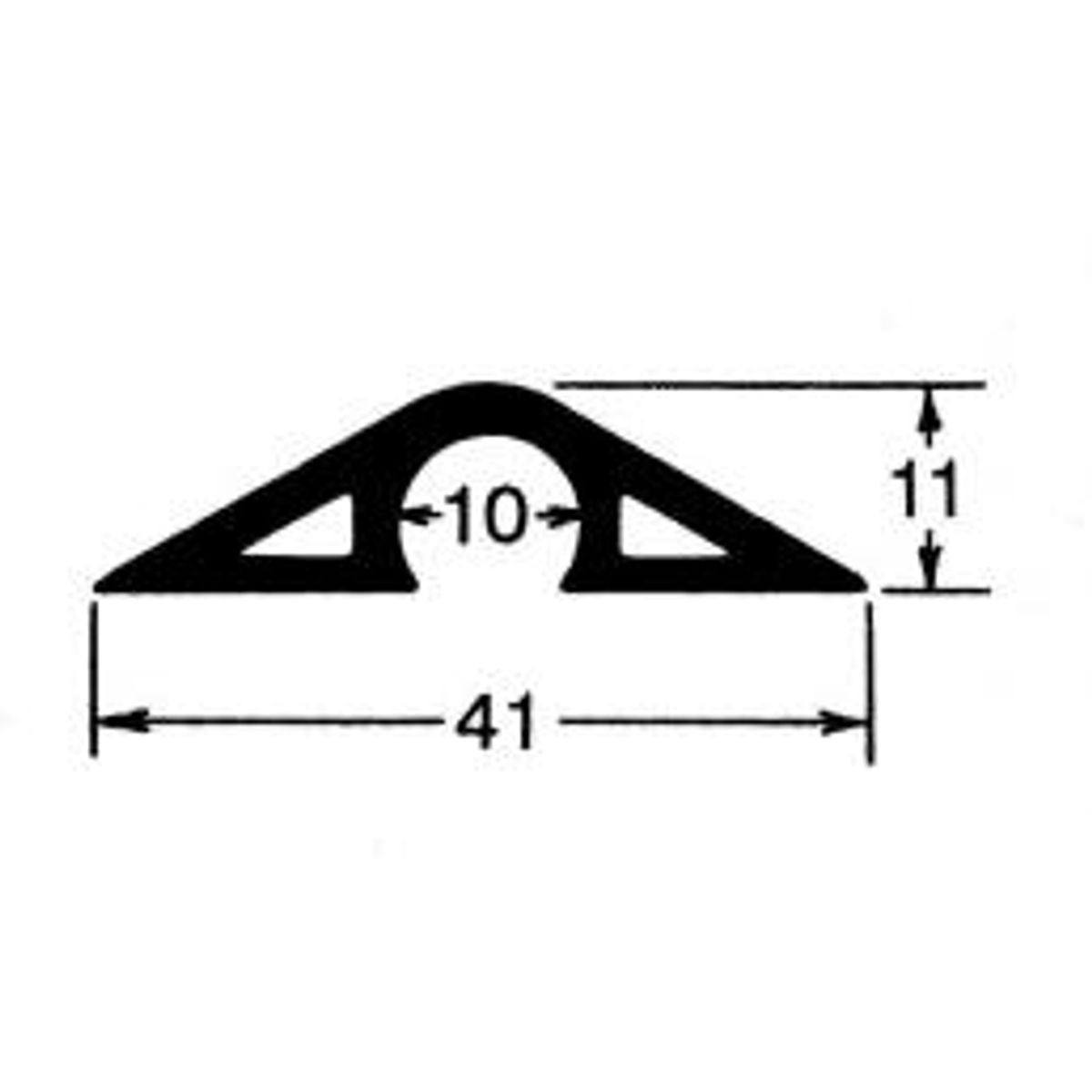 TEHALIT SL 11040 PERLEGRÅ 11X41MM, GULVKANAL