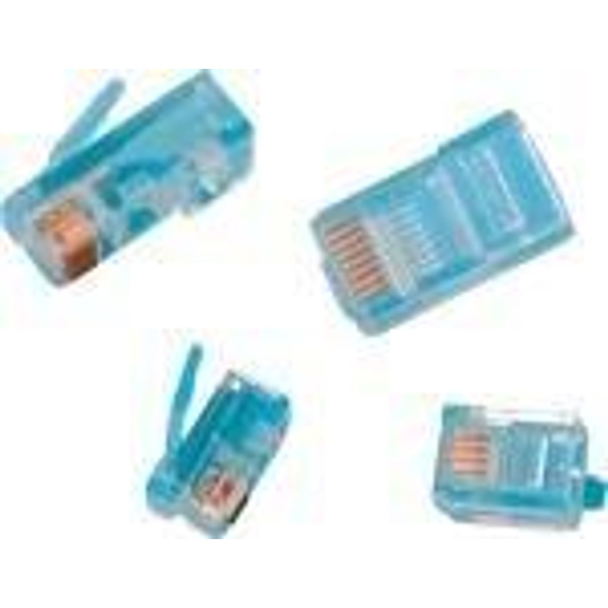 RJ45 UTP 8P8C, F/BLØD FLAD LEDN