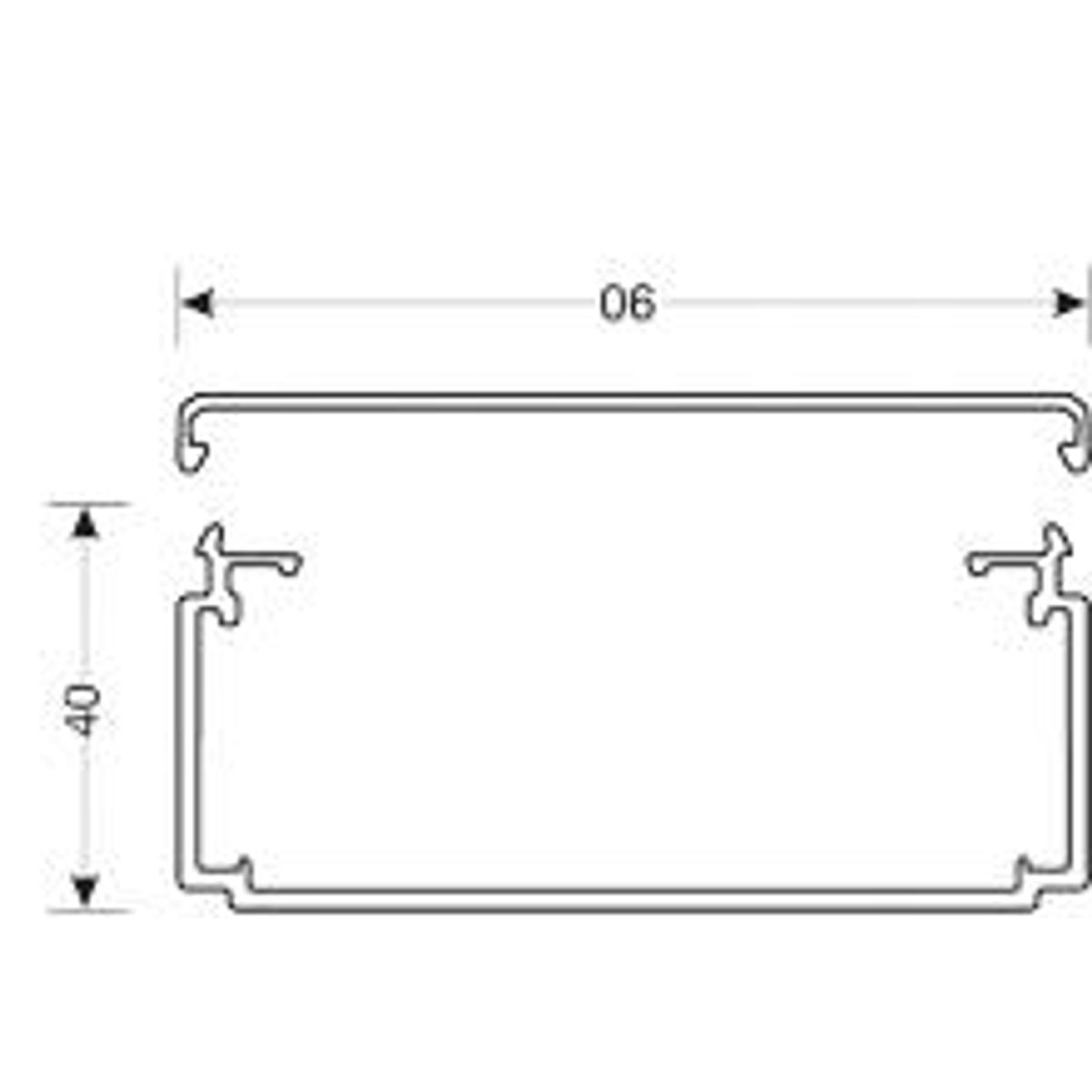 KABELKANAL LF40090 PERLEGRÅ, 40X90MM