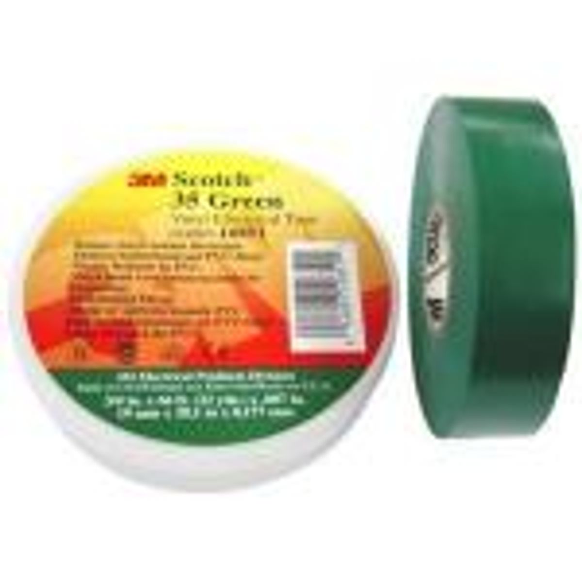 Scotch ® 35 vinyl tape grøn, 19mmx20mx0,18mm.