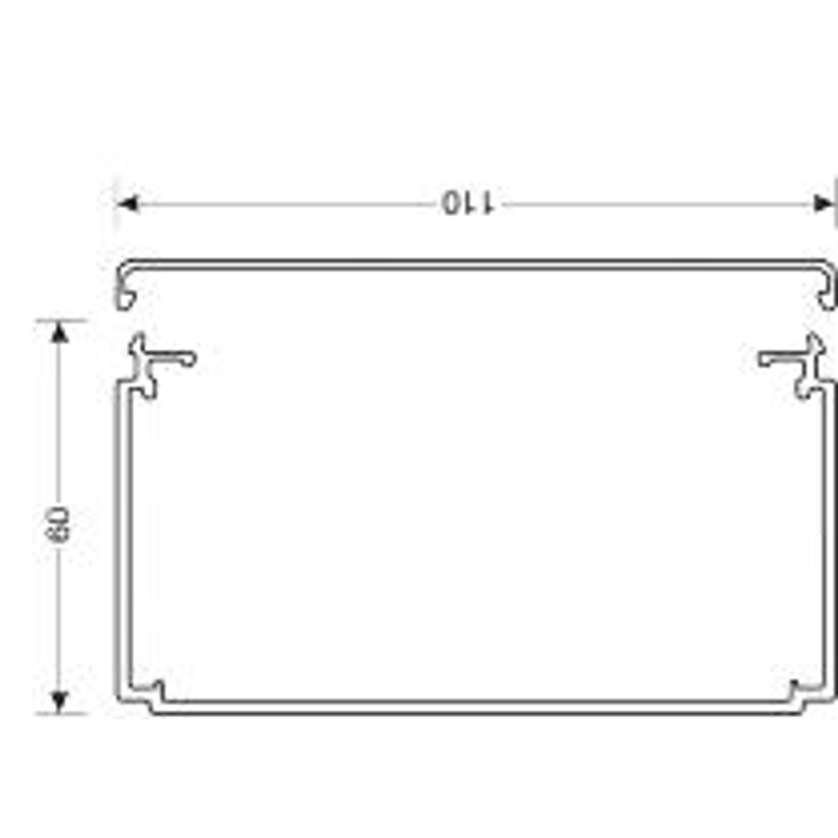 Kabelkanal Lf60110 Perlehvid, 60x110mm