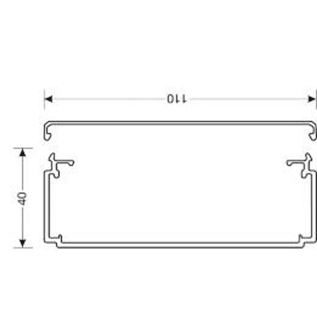 KABELKANAL LF40110 PERLEGRÅ, 40X110MM