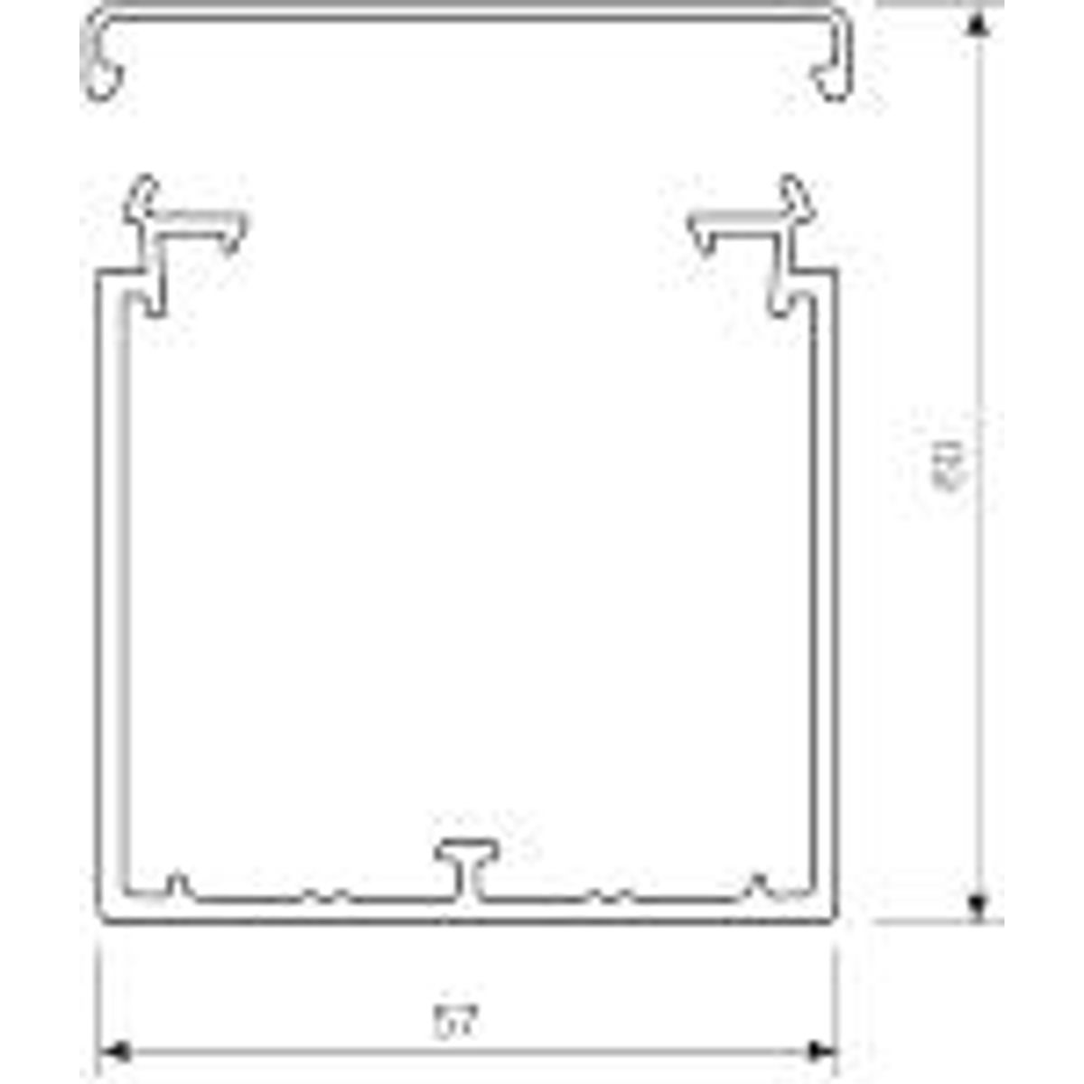 KABELKANAL LF60060 PERLEGRÅ, 60X60MM