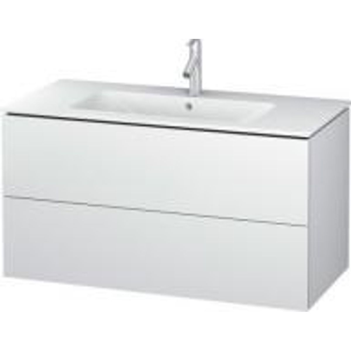 Duravit L-Cube vaskeskab med 2 skuffer. 1020 x 481 mm. Mat hvid - Passer til vask 635412000