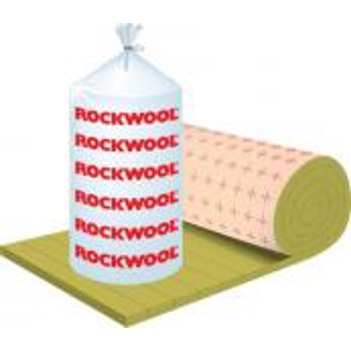 Rockwoll Lamelmåtte med armeret alufolie 60mm, 1x4 mtr.