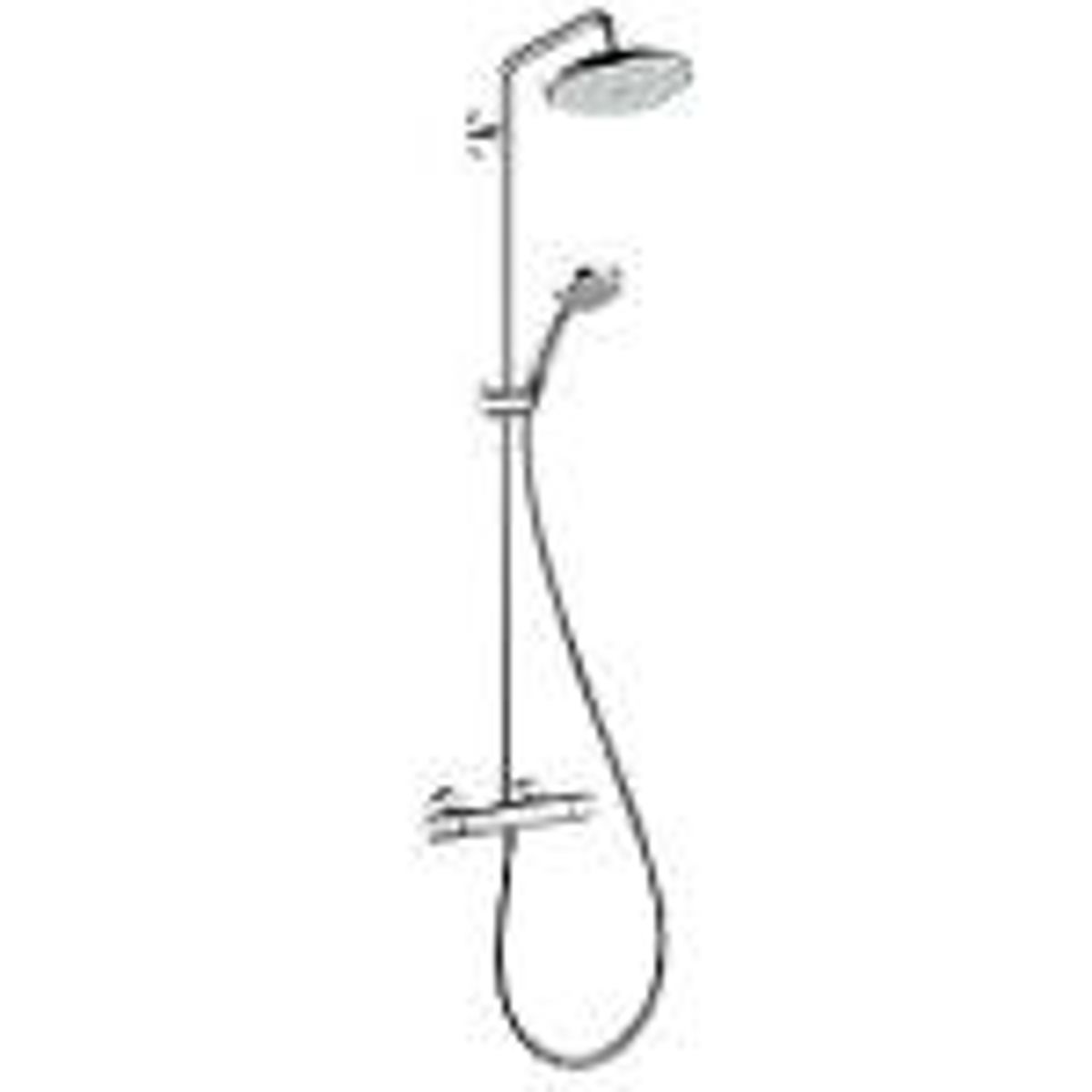 hansgrohe Croma 220 EcoSmart showerpipe. Krom