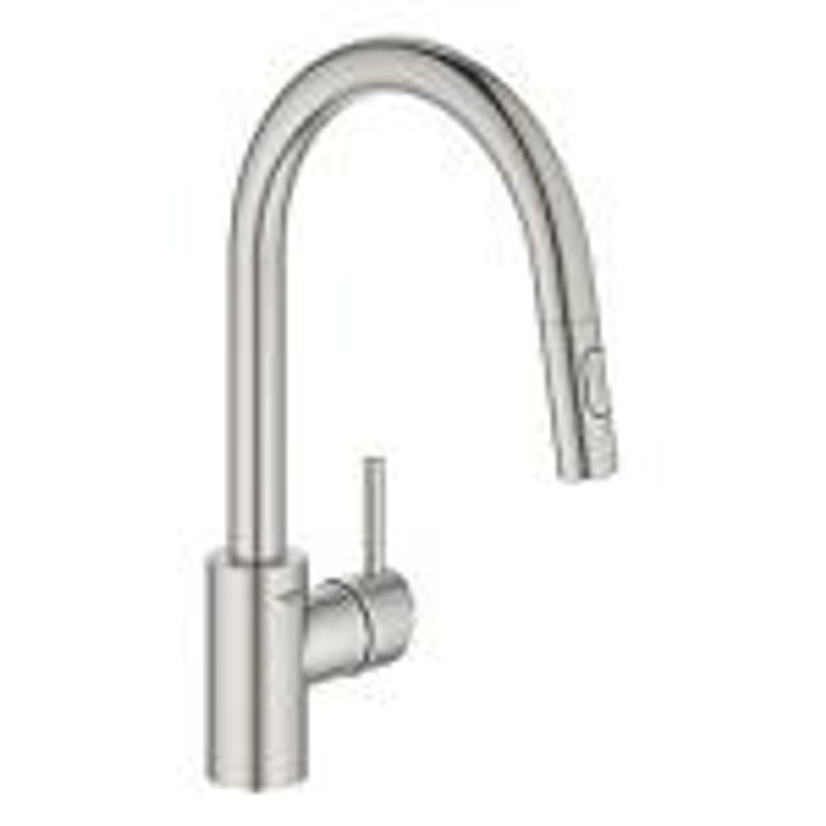 GROHE Concetto bruser køkkenarmatur med udtrækstud & højt udløb, zero, supersteel