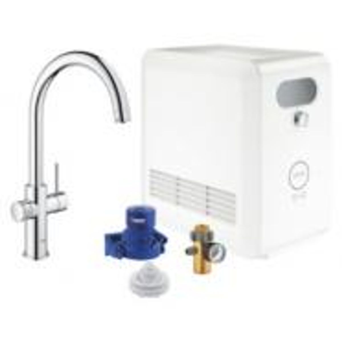 GROHE Blue Professional Køkkenarmatur med køler. C-tud. Krom