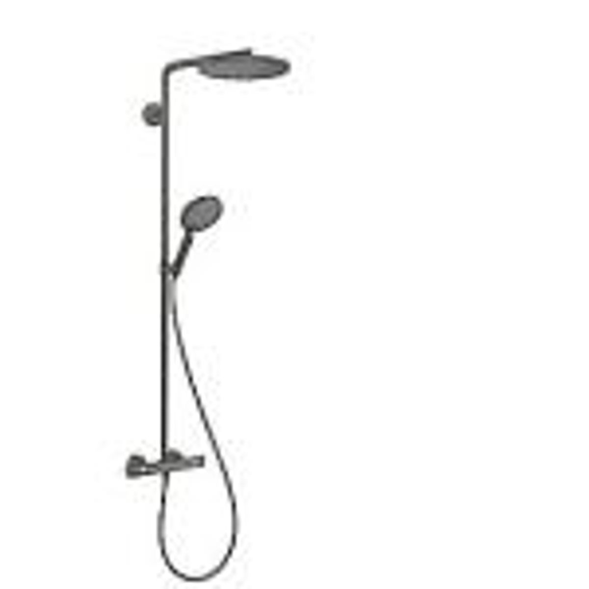 hansgrohe Raindance select S 240 PowderRain showerpipe 1jet, Børstet sort krom