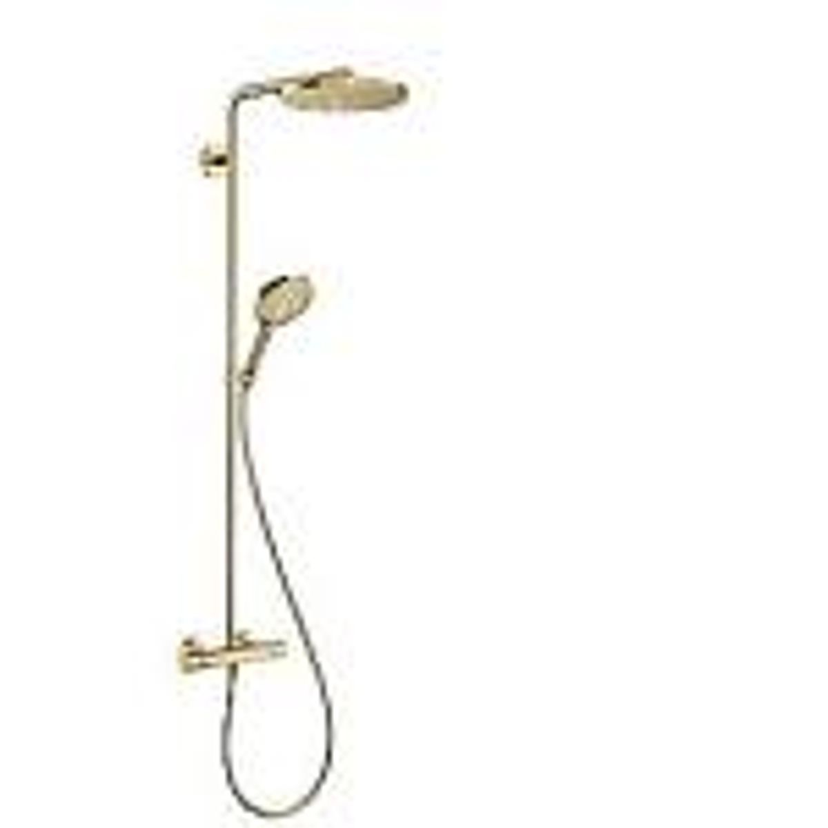 hansgrohe Raindance select S 240 PowderRain showerpipe 1jet, Poleret guld-optik