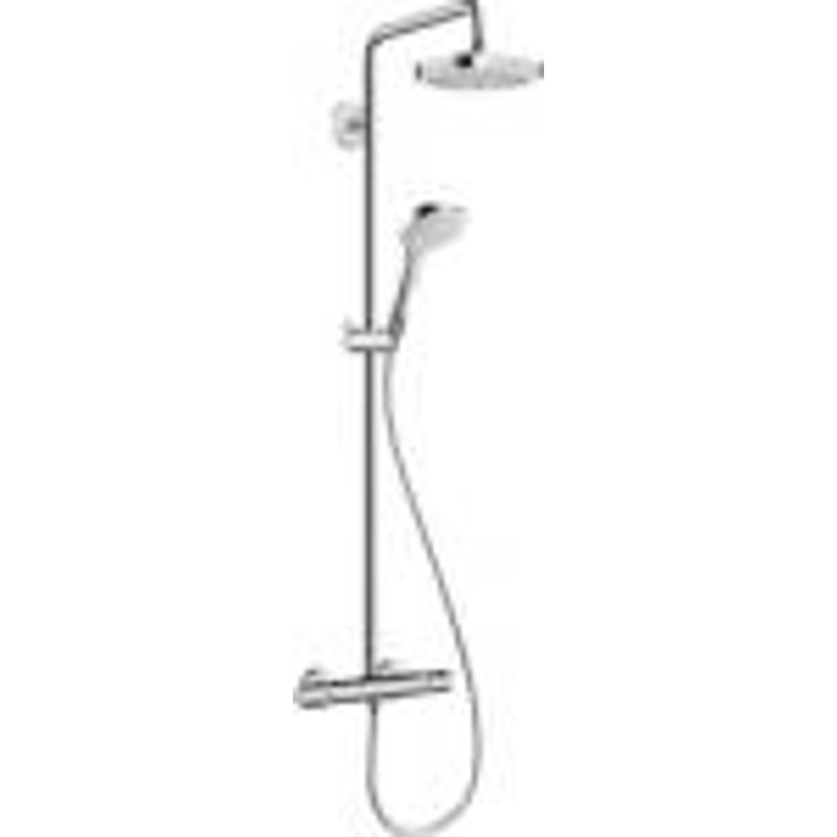 hansgrohe Croma Select E 180 2jet Showerpipe EcoSmart 9 l/min. hvid/krom