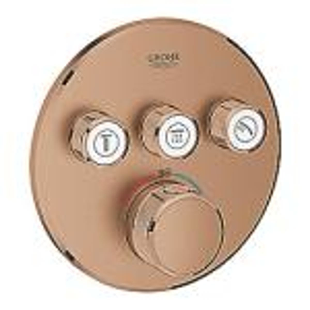 GROHE Grohtherm SmartControl brus Forplade, Termostat med 3 ventiler, børstet warm sunset