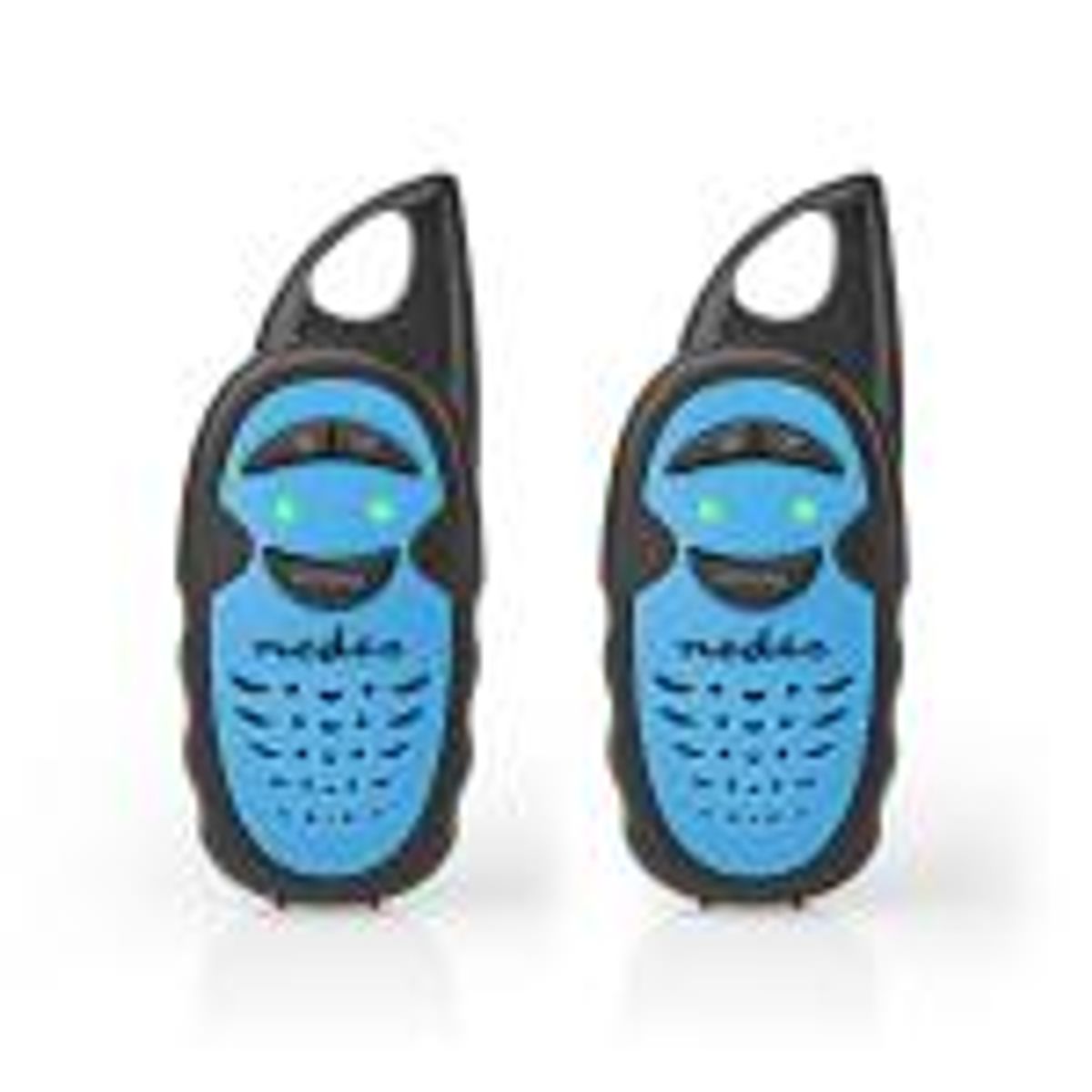 Nedis Walkie-talkie Set | 2 Håndsæt | Op til 3 KM | Frekvens kanaler: 3 | PTT | Op til 3 Timer | Blå / Sort