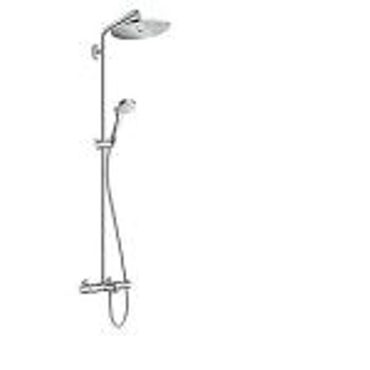 hansgrohe Croma Select S Showerpipe 280 1jet med kartermostat, krom