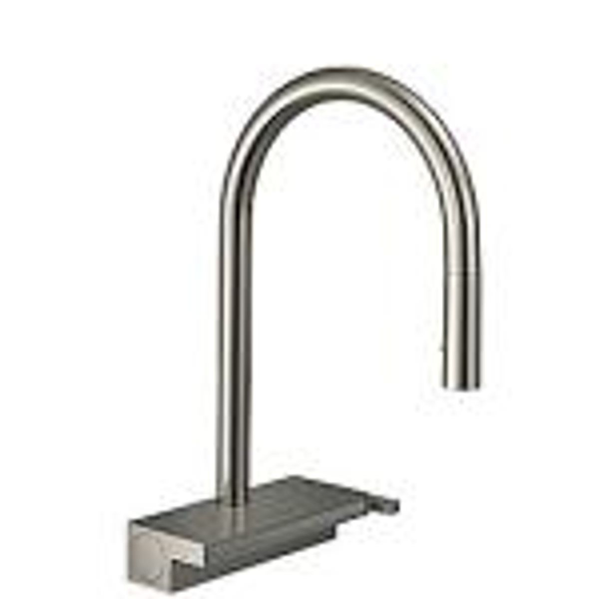 hansgrohe Aquna Select M81 køkkenarmatur 220mm tud med udtræksbruser, steel-optik