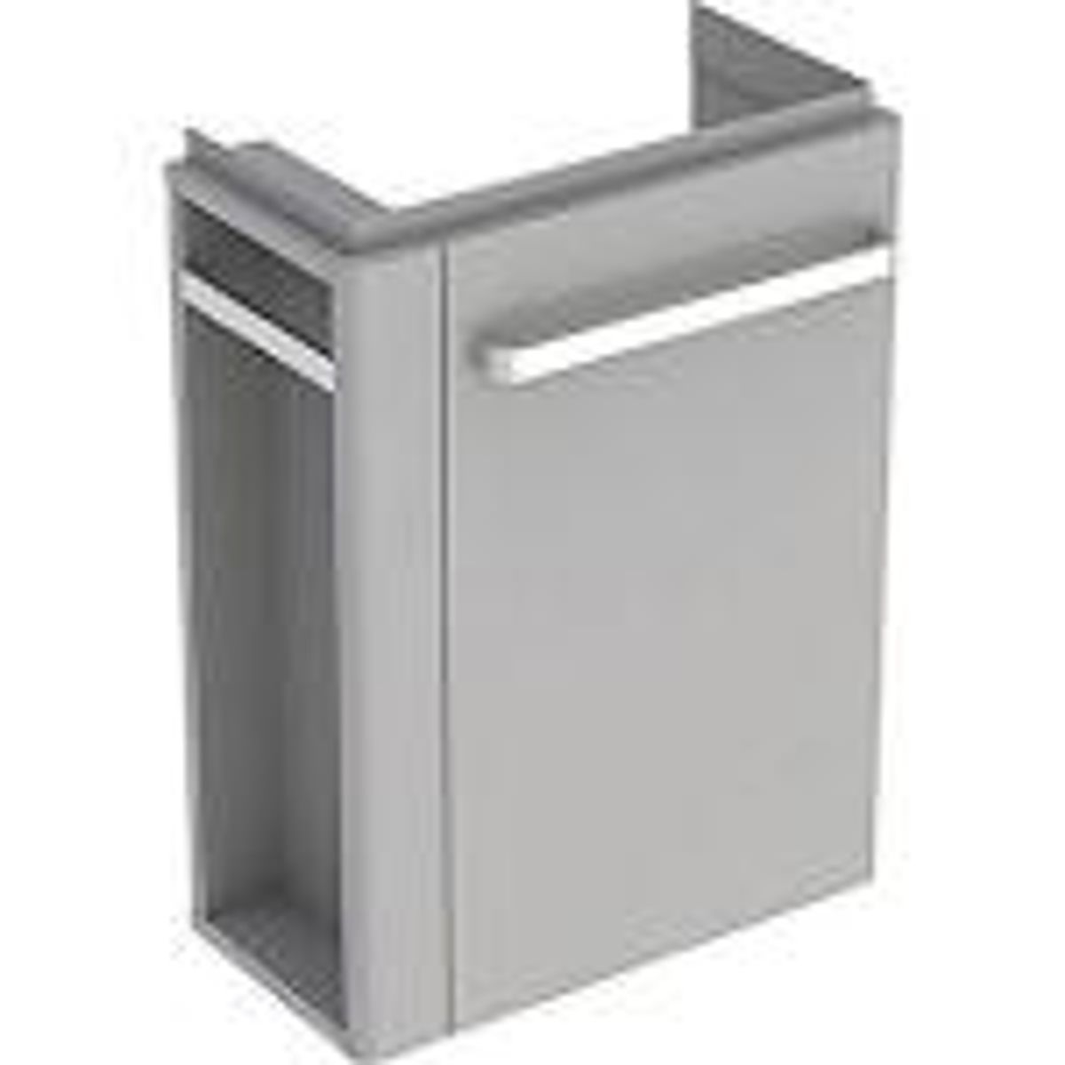 Geberit Renova compact vaskeskab 448x252x604mm 1låge/håndkl.holder tv blankpoleret