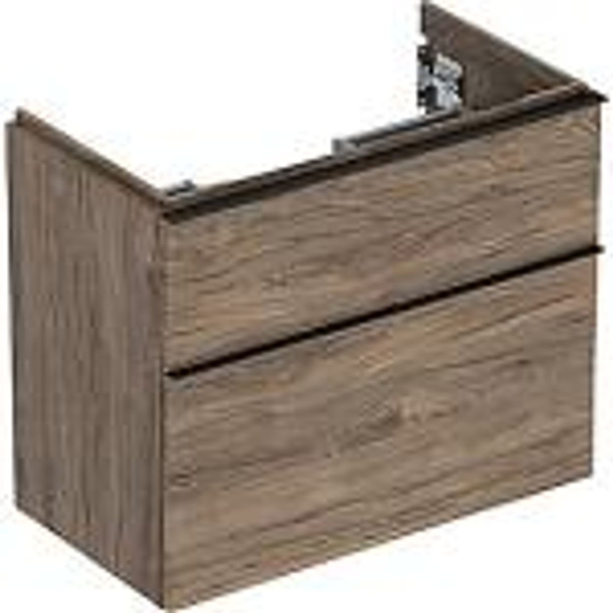 Geberit Icon vaskeskab 740x416x615mm 2skuffer nøddetræ hickory