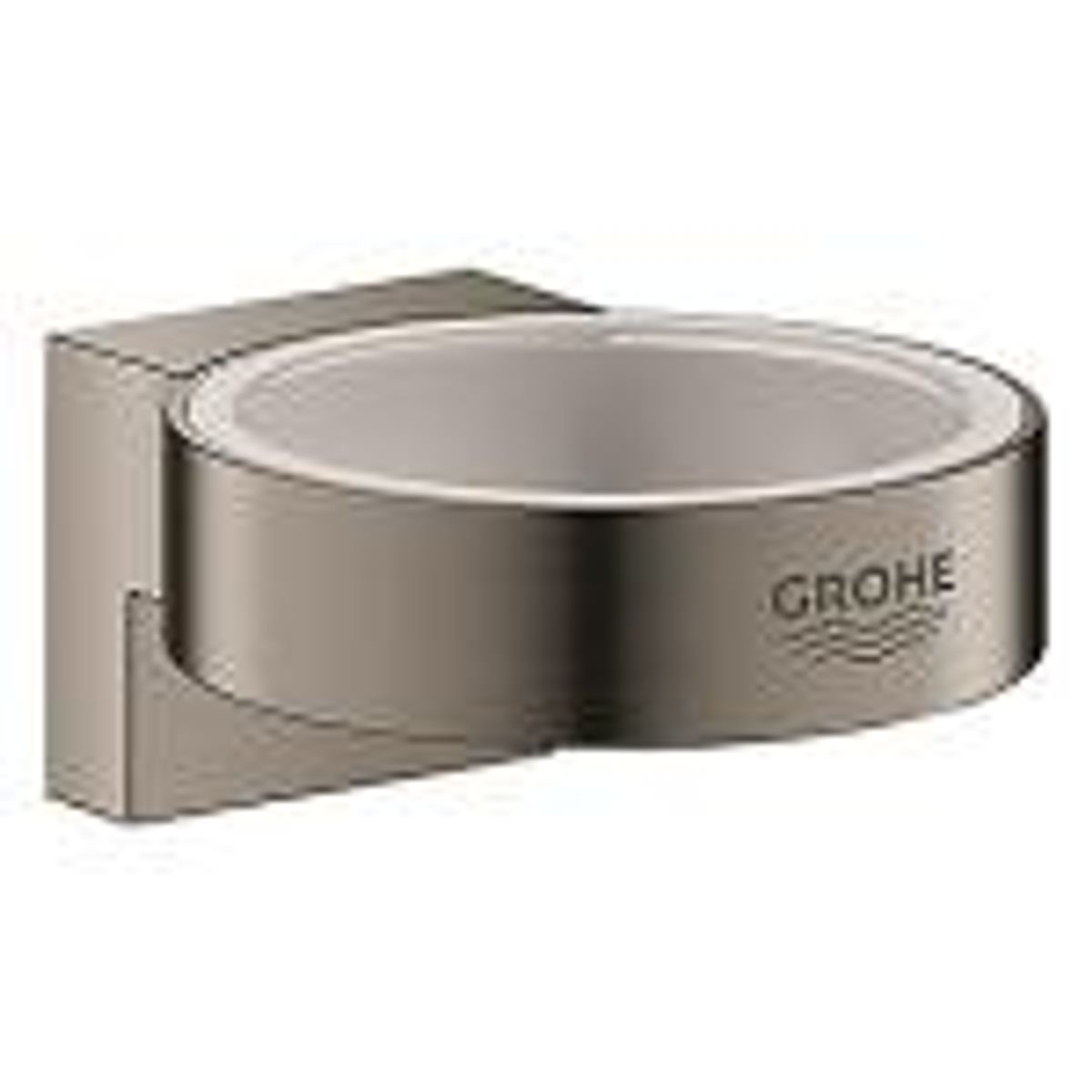 GROHE Selection vægholder ø56mm Til glas & dispenser. Børstet hard graphite